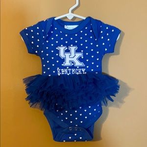 Infant girl University of Kentucky tutu creeper NB